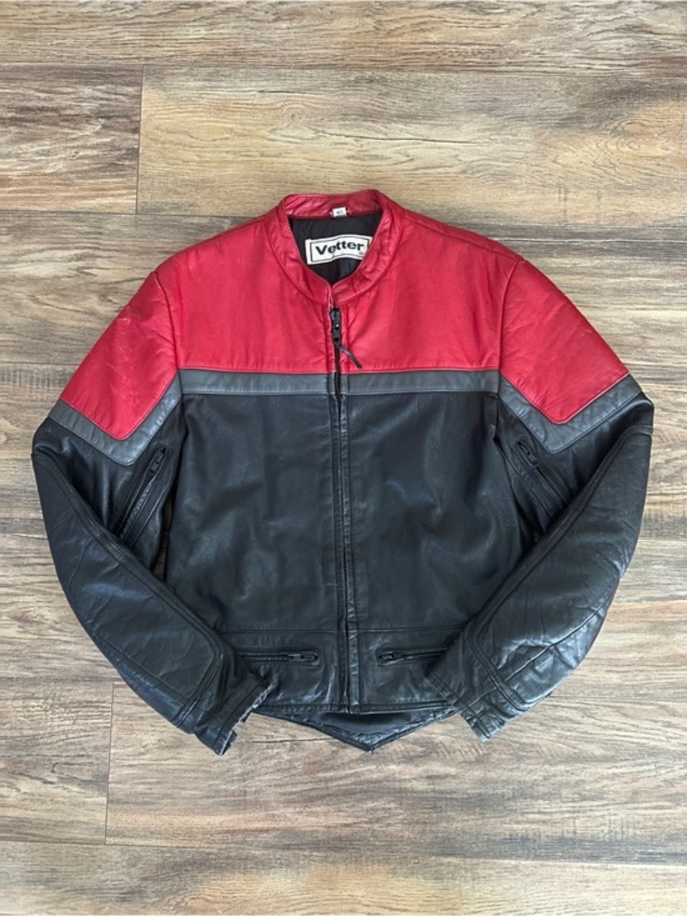 Vintage Vetter Padded Leather Motorcycle Jacket Small